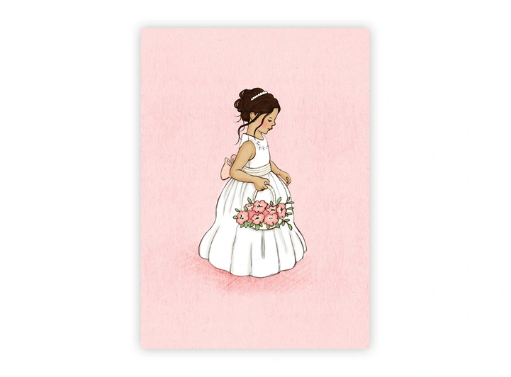 Belle & Boo - Postkort Flower girl A6 