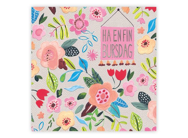 Dobbelt gratulasjonskort Ha en fin 15x15 cm 