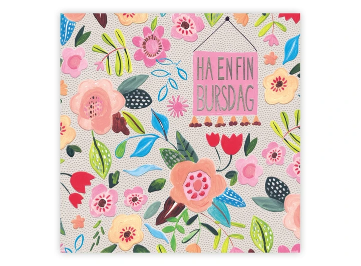 Dobbelt gratulasjonskort Ha en fin 15x15 cm 