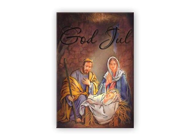Kristent Postkort jul - God jul A6 Postkort
