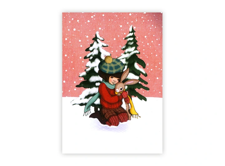 Belle & Boo - Postkort Snowbunny A6 