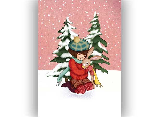 Belle & Boo - Postkort Snowbunny A6