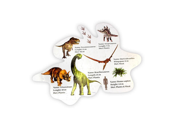 Dinosaur Gulvpuslespill 120 brikker 
