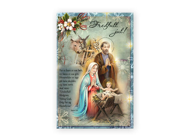 Kristent Postkort jul - Frefull jul A6 Postkort