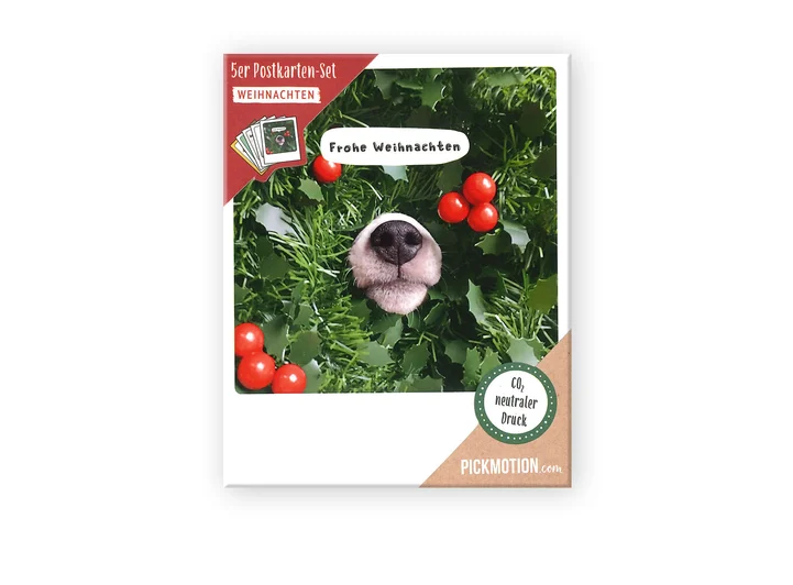 Pickmotion julekortpakke - Juletre 5 stk postkort 