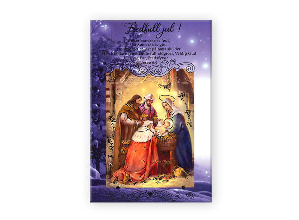 Kristent Postkort jul - Fredfull jul A6 Postkort