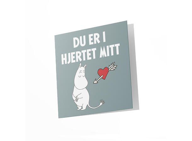 Mummi dobbeltkort - Du er hjertet mitt 12 cm Mummi