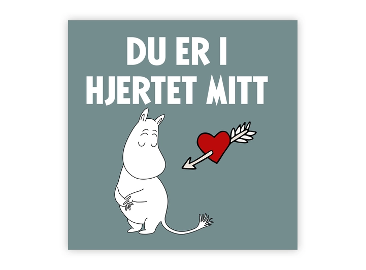 Mummi dobbeltkort - Du er hjertet mitt 12 cm Mummi 