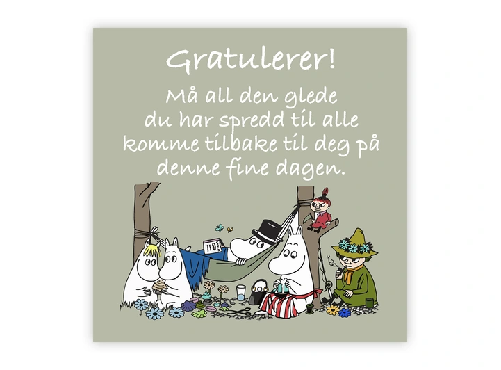 Mummi dobbeltkort - Gratulerer 12 cm Mummi 