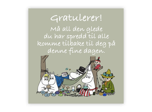 Mummi dobbeltkort - Gratulerer 12 cm Mummi 