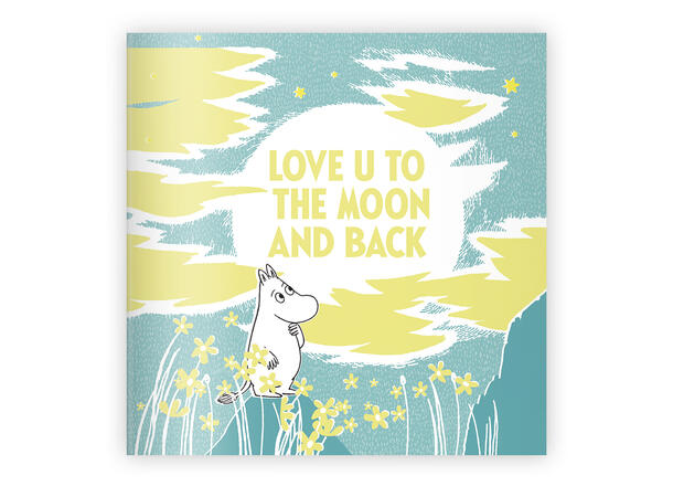 Mummi dobbeltkort - Love you to the moon 12 cm Mummi