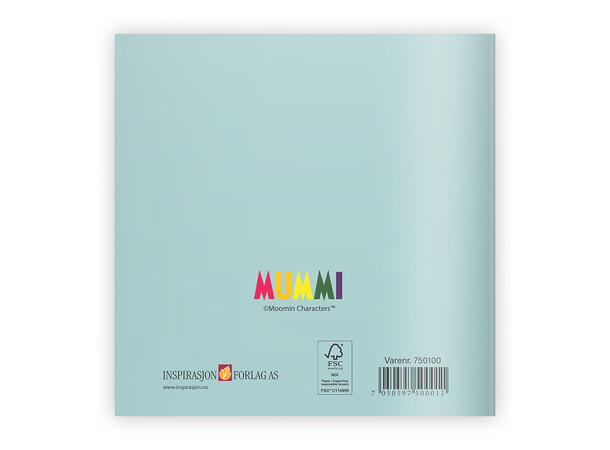 Mummi dobbeltkort - Love you to the moon 12 cm Mummi