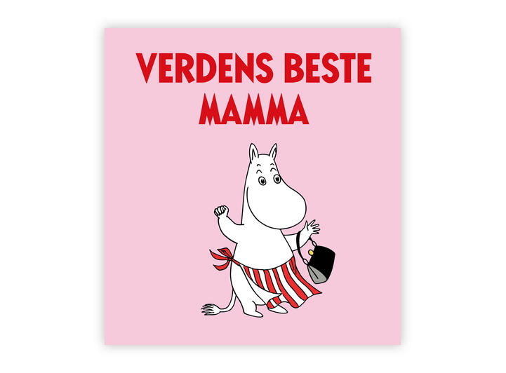 Mummi dobbeltkort - Verdens beste mamma 7,5 cm Mummi 