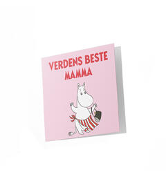 Mummi dobbeltkort - Verdens beste mamma 7,5 cm Mummi