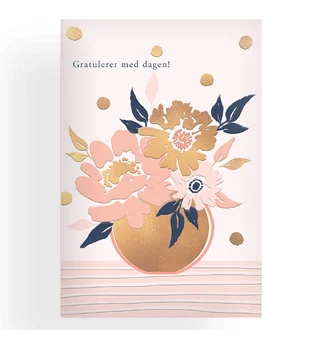 Dobbelt gratulasjonskort Gratulerer A6 Dobbelt kort
