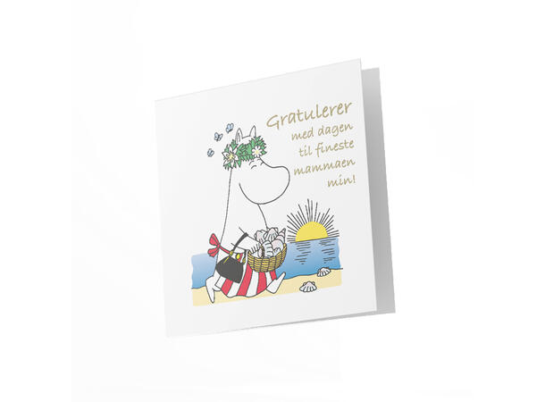 Mummi dobbeltkort - Gratulerer med dagen 12 cm Mummi