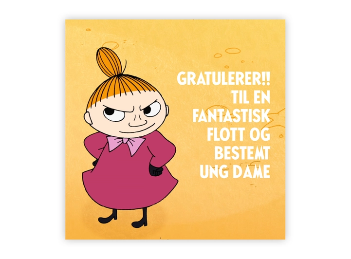 Mummi dobbeltkort - Gratulerer til en 12 cm Mummi 