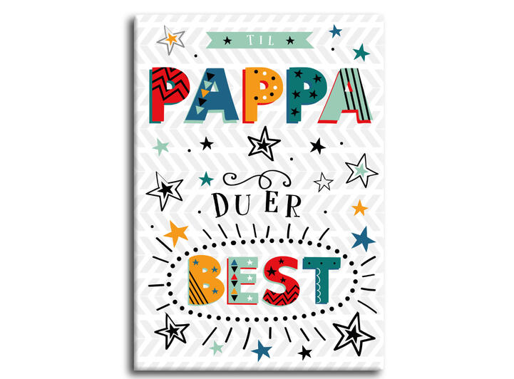 Dobbelt gratulasjonskort Til pappa A6 dobbelt kort 