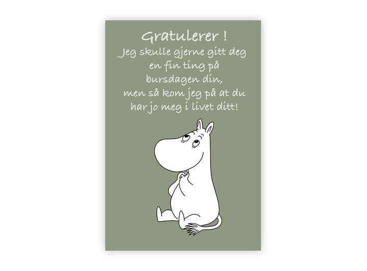Mummi dobbeltkort- Gratulerer 17 cm  Mummi 
