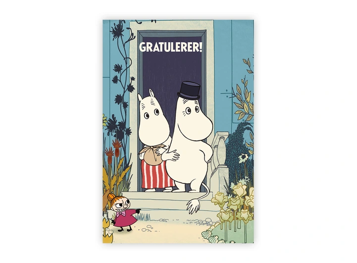 Mummi dobbeltkort- Gratulerer 17 cm  Mummi 