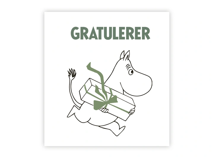 Mummi dobbeltkort - Gratulerer 7,5 cm Mummi 