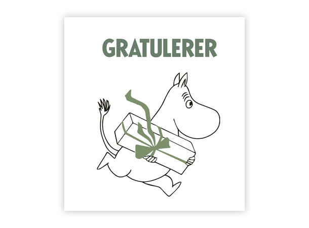 Mummi dobbeltkort - Gratulerer 7,5 cm Mummi 