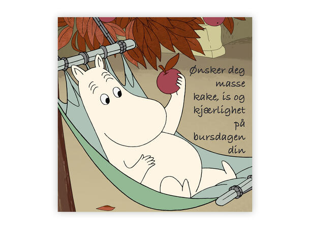 Mummi dobbeltkort - Ønsker deg kake 12 cm Mummi 