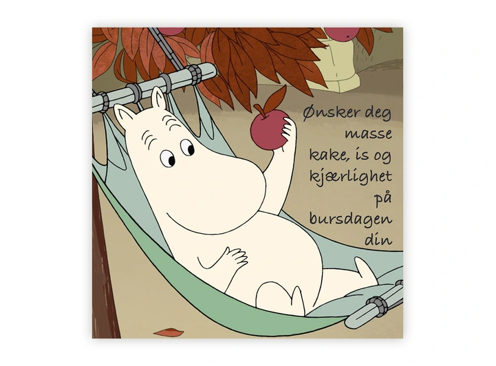 Mummi dobbeltkort - Ønsker deg kake 12 cm Mummi 