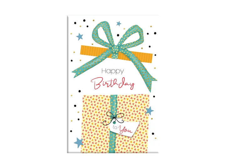 Dobbelt gratulasjonskort Happy Birthday A6 Dobbelt kort 