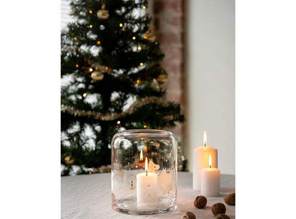 Mummi Glasslykt - Sparkling stars 18 cm