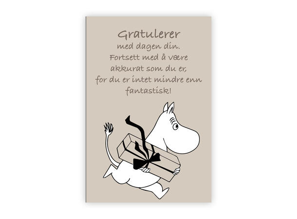 Mummi dobbeltkort- Gratulerer 17 cm  Mummi
