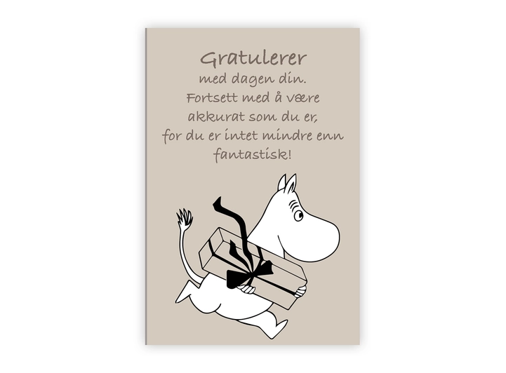 Mummi dobbeltkort- Gratulerer 17 cm  Mummi 