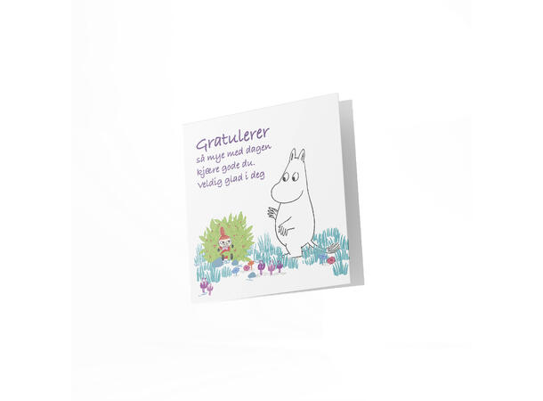 Mummi dobbeltkort - Gratulerer med dagen 12 cm Mummi