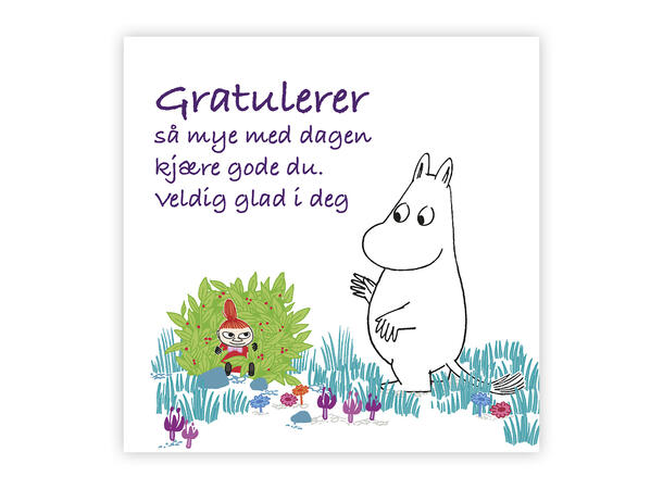 Mummi dobbeltkort - Gratulerer med dagen 12 cm Mummi 