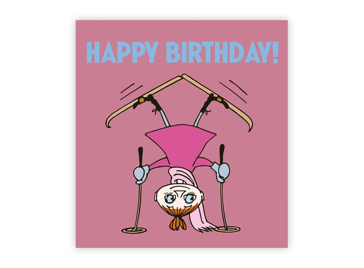 Mummi dobbeltkort - Happy Birthday 7,5 cm Mummi 