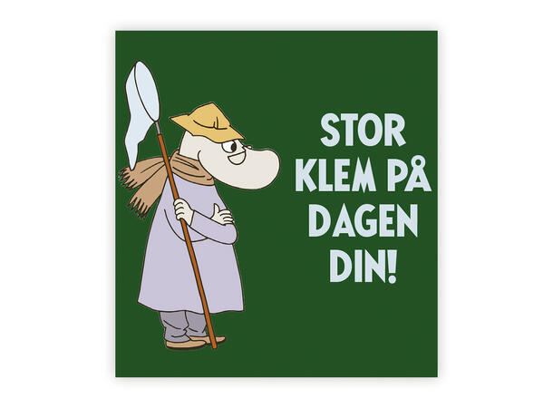 Mummi dobbeltkort - Stor klem på dagen 7,5 cm Mummi 