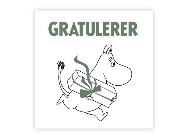 Mummi dobbeltkort - Gratulerer 12 cm Mummi 