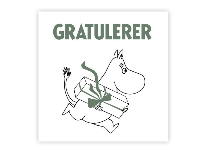 Mummi dobbeltkort - Gratulerer 12 cm Mummi 