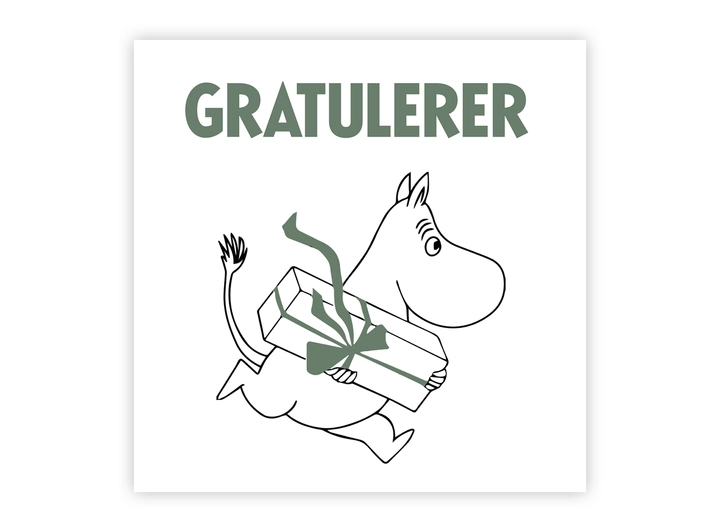 Mummi dobbeltkort - Gratulerer 12 cm Mummi 