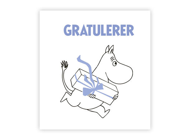 Mummi dobbeltkort - Gratulerer 7,5 cm Mummi 
