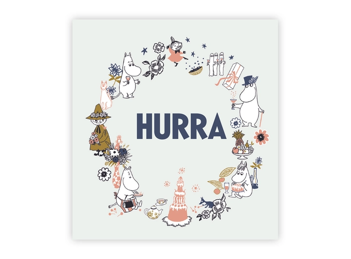 Mummi dobbeltkort - Hurra 7,5 cm Mummi 