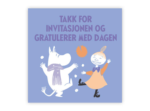 Mummi dobbeltkort - Takk for invitasjon 12 cm Mummi 