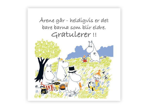 Mummi dobbeltkort - Årene går 12 cm Mummi 