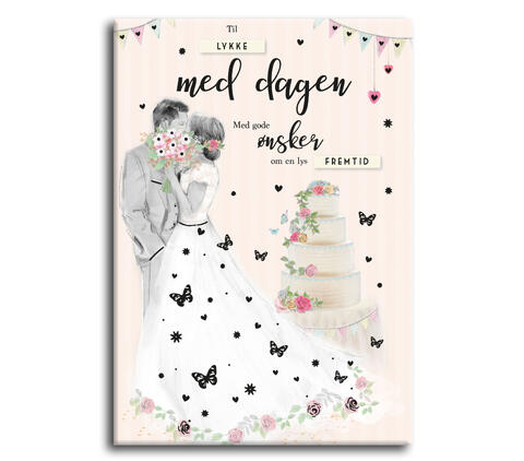 Dobbelt bryllupskort Gratulerer med den A6 dobbelt kort ..., حجم الصورة 480x422