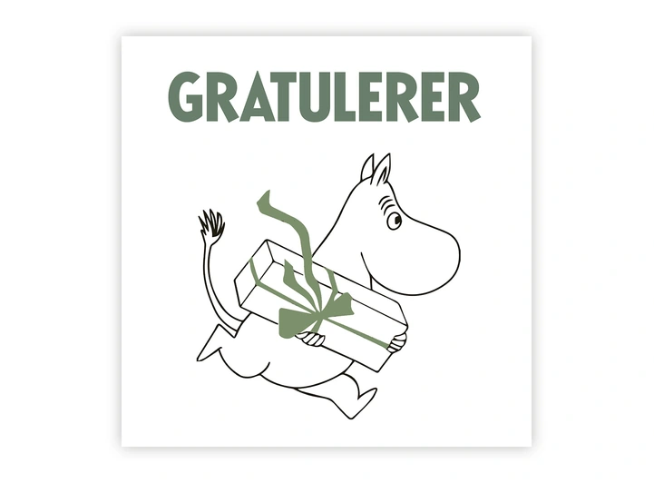 Mummi dobbeltkort - Gratulerer 12 cm Mummi 