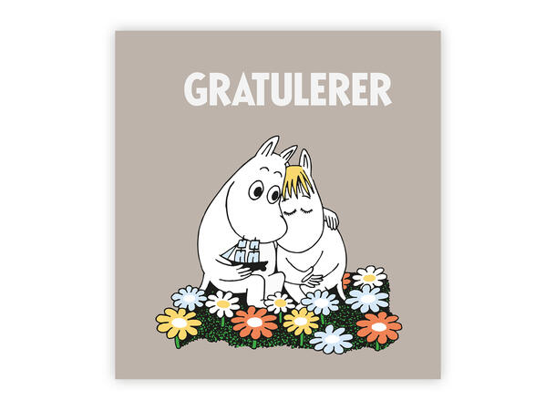 Mummi dobbeltkort - Gratulerer 7,5 cm Mummi