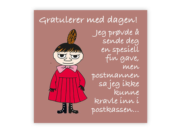 Mummi dobbeltkort - Gratulerer med dagen 12 cm Mummi 