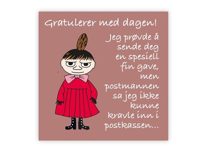 Mummi dobbeltkort - Gratulerer med dagen 12 cm Mummi 
