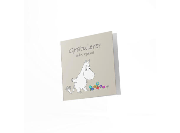 Mummi dobbeltkort - Gratulerer min kjære 12 cm Mummi