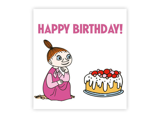 Mummi dobbeltkort - Happy birthday 7,5 cm Mummi 